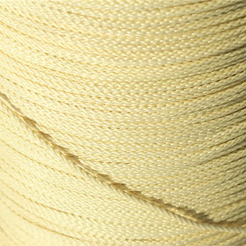 High Tension Strength Fireproof 2mm 4mm 6mm 16mm Para Aramid Fiber Braided Rope Kevlars Aramid Rope For Tempered Glass