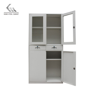 Classeur en acier à porte battante de bureau à <span class=keywords><strong>bas</strong></span> prix et armoire en verre de chambre forte avec 2 tiroirs - Product Image 3