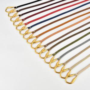 LB113 2026 Nuova Collezione Cintura Classica Sottile in Pelle di Vacchetta per Donne, Elegante Fibbia Dorata, Cintura in Pelle per Ufficio e Abiti Formali - Product Image 5