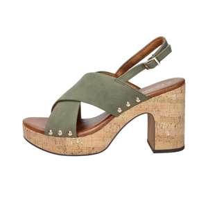 Sandalias de Tacón para Mujer Marco Tozzi, Verde Militar, Tacón de 9 cm, Talla 38, Estilo Plataforma - Product Image 1