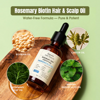 Minyak Rambut Pertumbuhan Rambut Rosemary Mint Biotin Kelapa Berkualitas Tinggi Grosir, Bebas Air, untuk Memperkuat, Menutrisi, dan Menghaluskan