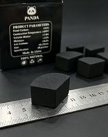 Charbon de bambou noir en forme d'éventail PANDA pour chicha, naturel, 48x22mm, faible teneur en cendres, pour usage en narguilé