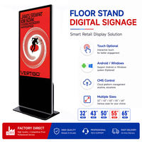 Lecteur multimédia numérique Android 4K sur pied pour affichage dynamique en intérieur, écran publicitaire pour salles d'exposition, magasins de détail et centres commerciaux