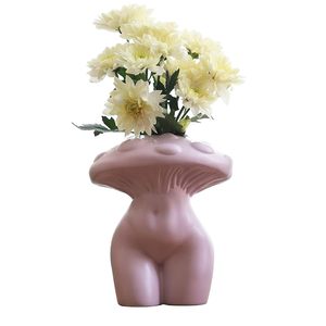 Champignon Corps féminin <span class=keywords><strong>Vase</strong></span> excentrique Unique Cute and Funny Boho Mushroom Butt <span class=keywords><strong>Vase</strong></span> for Flower Modern Home Esthétique for Decorating - Product Image 6
