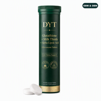Comprimés effervescents de Glutathion 500mg, Chardon-Marie, Acide Alpha-Lipoïque, Soutien Détoxifiant Hépatique, Agrumes et Baies, OEM ODM Marque Privée 20