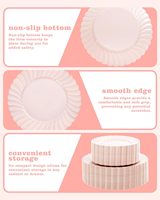 Assiettes en plastique jetables robustes, lot de 200 pièces, pour 25 invités, mariage, anniversaire et usage quotidien