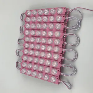 Waterproof IP67 6 Led SMD 3030 Led Module Injection Light with Lens Colorful PCB Red blue pink white color