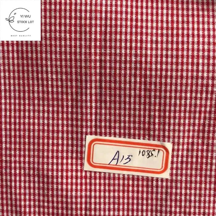Hot selling woven 100%cotton yarn dyed plaids in China textile ready goods stock fabric