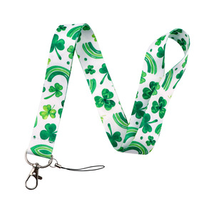 Customizable Nylon Fabric Lanyard with Dog Hook and ID Card Holder Washable