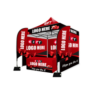 Tente renforcée imperméable 13x13 pieds, logo personnalisé, portable, pop-up, résistante aux UV, auvent extérieur, gazebo pour salon professionnel