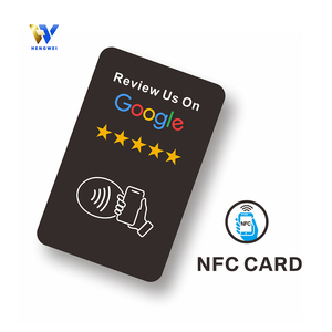 Carte de visite NFC en PVC pour paiement hôtelier, réseaux sociaux (Instagram/TikTok), <span class=keywords><strong>avis</strong></span> Google, 13,56 MHz NFC213, étanche, couleurs personnalisées - Product Image 1