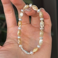 Bracelet en argent sterling S925 avec coquillage, style vintage minimaliste, tendance pour femme, bijoux en gros