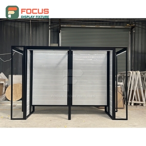 Mostrador de Exhibición de Pelucas de Alta Gama con Tapa de Vidrio, Cajón con Cerradura y Múltiples Estantes - Product Image 1