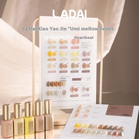 LADAI Gel pour ongles longue durée brun caramel 23 couleurs/set avec source de lampe LED et emballage de bouteille prix de gros