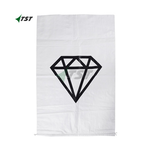 Vente en gros de sacs blancs en maille tissée en pp pour l'emballage de poivrons verts, de légumes et de fruits, grands sacs en plastique avec cordon de serrage et logo - Product Image 1