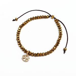 Cristal con cuentas piedra <span class=keywords><strong>signo</strong></span> encanto mujeres chinas ajustable chapado <span class=keywords><strong>en</strong></span> oro <span class=keywords><strong>signo</strong></span> del zodiaco símbolo encanto pulsera - Product Image 3