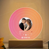 Disque Vinyle Personnalisé avec Photo Acrylique Chanson Plaque Cadeau d'Anniversaire pour Amis Cadeau d'Anniversaire pour Elle Lui Cadeaux de Noël
