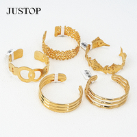Brazalete de Acero Inoxidable Chapado en Oro, Joyería de Moda para Mujer, Justop Spot Portfolio 3