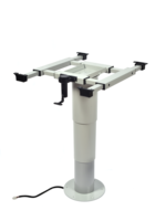 Pied de table télescopique électrique en aluminium 12V avec cadre de table en aluminium noir ou gris, pied de table pour camping-car