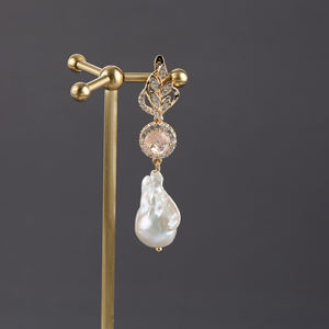 M950 Blattform 18K vergoldet Diy Ohrringe Haken für Frauen Schmuck Herstellung Zubehör 4 teile/los - Product Image 3