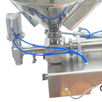 Machine semi-automatique pneumatique de chauffage et d'agitation pour le dosage de lait, jus, bière, pâtes, huile de piment et miel en bouteille