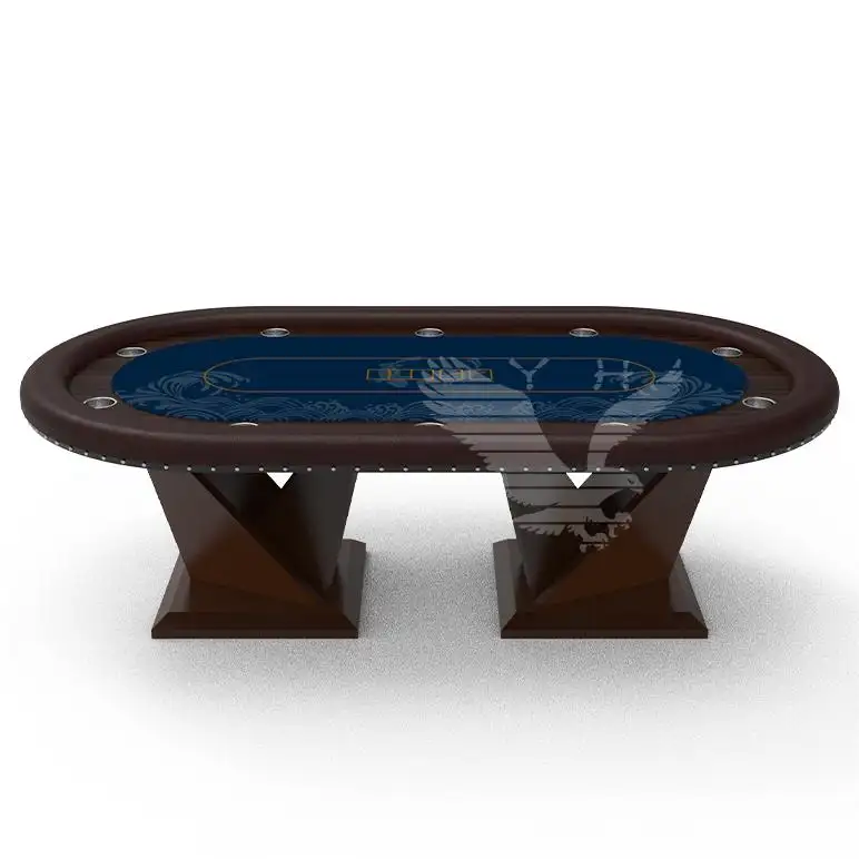 Mesa de póquer profesional de madera maciza personalizada YH 10 personas Casino Texas Table Pokertisch Mesa De Poker