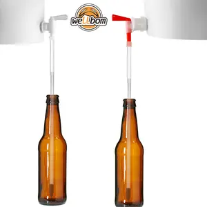 Thuis Brouwen Fles Vulmiddel, 13.7 ''Lengte Bottelen Lente Geladen Filler Plastic Bier Bottelaar Met Lente Tips Groothandel Bar Gereedschap