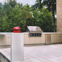 BAINENG personnalisable à l'extérieur étanche en acier inoxydable armoire de cuisine extérieure îlot barbecue grilles Patio cuisine ensemble