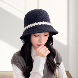 Vente chaude Personnalisé Solide Couleur Creux Seau Cap Avec Streak D'été Soleil Crème Solaire Pêcheur Plage Cap Seau Ombre Chapeaux - Product Image 2