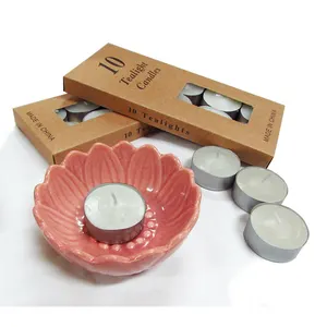 Branco Alumínio Shell Vela Quente Chá Aquecimento Casamento Casamento Natal Casamento Aniversário Smokeless Tealight Velas