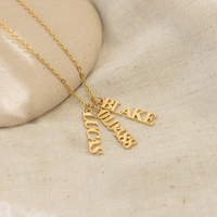 Collier en Chaîne de Corde en Acier Inoxydable EMANCO, Pendentif Personnalisé avec Nom, Bijoux Casual pour Femmes, Vente en Gros, Dropshipping