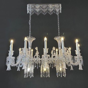 Lustres classiques de luxe en cristal K9 Maria Theresa, décoration de plafonds d'hôtel, lustre de mariage français - Product Image 2