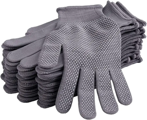 Guantes de punto de poliéster y PVC, manoplas punteadas, de nailon, para trabajo, de inspección manual, 13 Uds. - Product Image 3