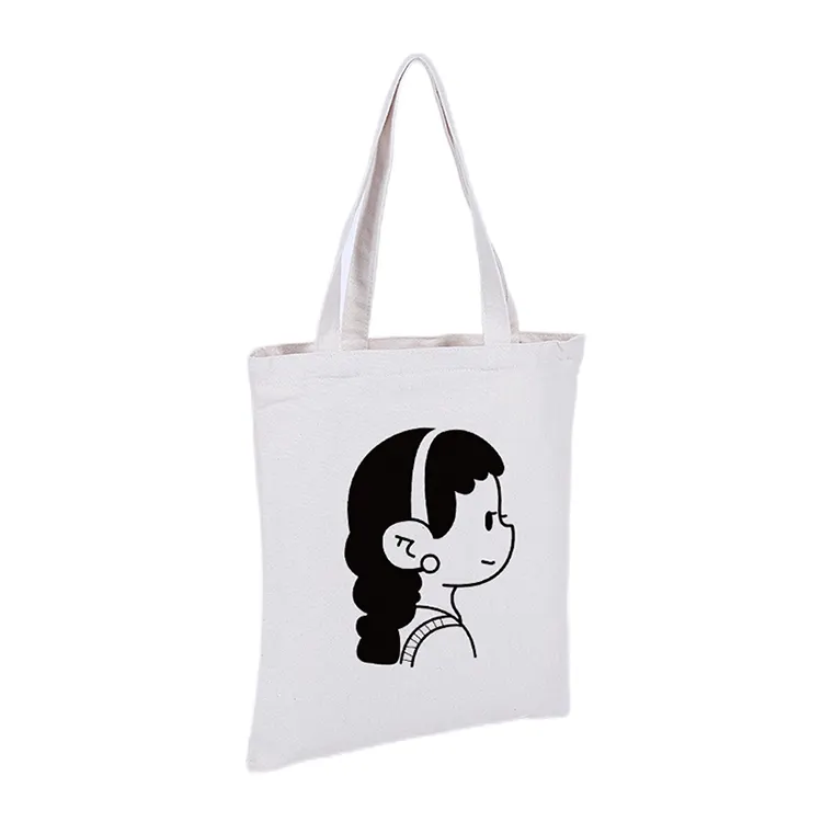 Colorful custom logo printed large capacity cheap durable eco friendly canvas tote bags cotton