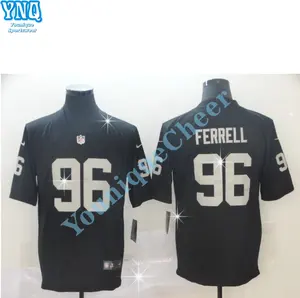 Baju olahraga seragam sepakbola Amerika Raiders Tackle Twill seragam sepak bola Amerika pemasok pabrik NFL Jersey sepak bola