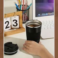 Cadeaux IStapromo, tasse à café en acier inoxydable à double paroi, intelligente, portable, écologique, 17 oz, avec affichage de la température LED
