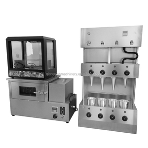 Professional snack food Pizza cone pizza and umbrella pizza Cone Forming Making Machines with holder for Sale