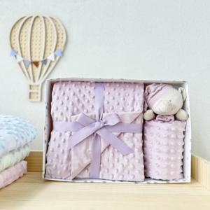 Vente en gros 2024 nouveauté ensemble de literie pour bébé Micro <span class=keywords><strong>Minky</strong></span> polaire à pois couverture pour bébé pour nouveau-nés - Product Image 5