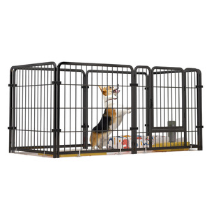 Küçük/Orta/Büyük Köpekler için Nefes Alabilen İzolasyon Eğitim Tuvaletiyle Birleştirilebilir Evcil Köpek Kafesi Çiti - İç Mekan - Product Image 5