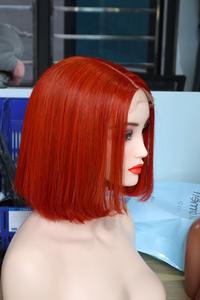 Os de cheveux bruts droit couleur orange 10 pouces fermeture 5x5 100% cheveux humains (cheveux bruts) qualité supérieure pour la beauté - Product Image 6