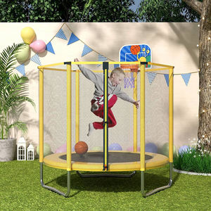 Mini trampoline d'intérieur pour enfants avec <span class=keywords><strong>filet</strong></span> de sécurité, trampoline rond à bungee pour usage domestique, <span class=keywords><strong>parc</strong></span> de jeu pour bébé - Product Image 3