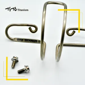 TITO Titanium M5x12mm Xe Đạp Xe Đạp Chai Nước Lồng Kệ Bu Lông Hợp Kim Titan Phụ Kiện Xe Đạp Chai Giữ Vít