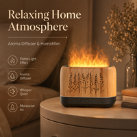 Diffuseur d'arômes moderne pour la maison, le bureau et le spa, avec brume flamboyante, 3 options de couleur, alimentation USB, humidificateur d'air de 200 ml, cadeau