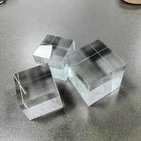 Cube en cristal gravé au laser 3D haute précision YHS Clear, personnalisé pour cadeau et souvenir