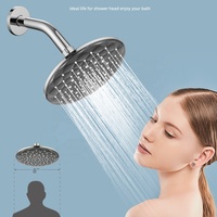 Pommeau de douche surdimensionné de 25cm-Conception de pluie ronde haute pression chromée en ABS pour une sensation de spa ultime (Offre Spéciale)