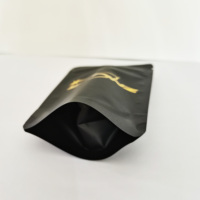 Sachets d'emballage hermétiques en Mylar noir de qualité alimentaire, imprimés avec logo personnalisé, anti-odeur, pour thé et snacks secs