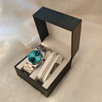 Montre-bracelet homme Gohuos 8807 haut de gamme, étanche, lumineuse, à quartz, en acier inoxydable, avec bracelet + coffret cadeau