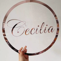Enseigne LED de Salon en Acrylique Haute Qualité, Panneau Mural Lumineux Personnalisé, Lettres de Logo 3D Personnalisées, Plaque Circulaire, Enseigne Commerciale