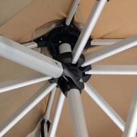 Grand parasol de plage extérieur à double couche, parasol cantilever pour jardin, terrasse et pêche
