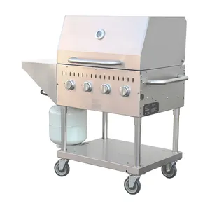 Commercial Gas Bbq Grill Outdoor Stainless Steel Portable Propane Gas Grill
